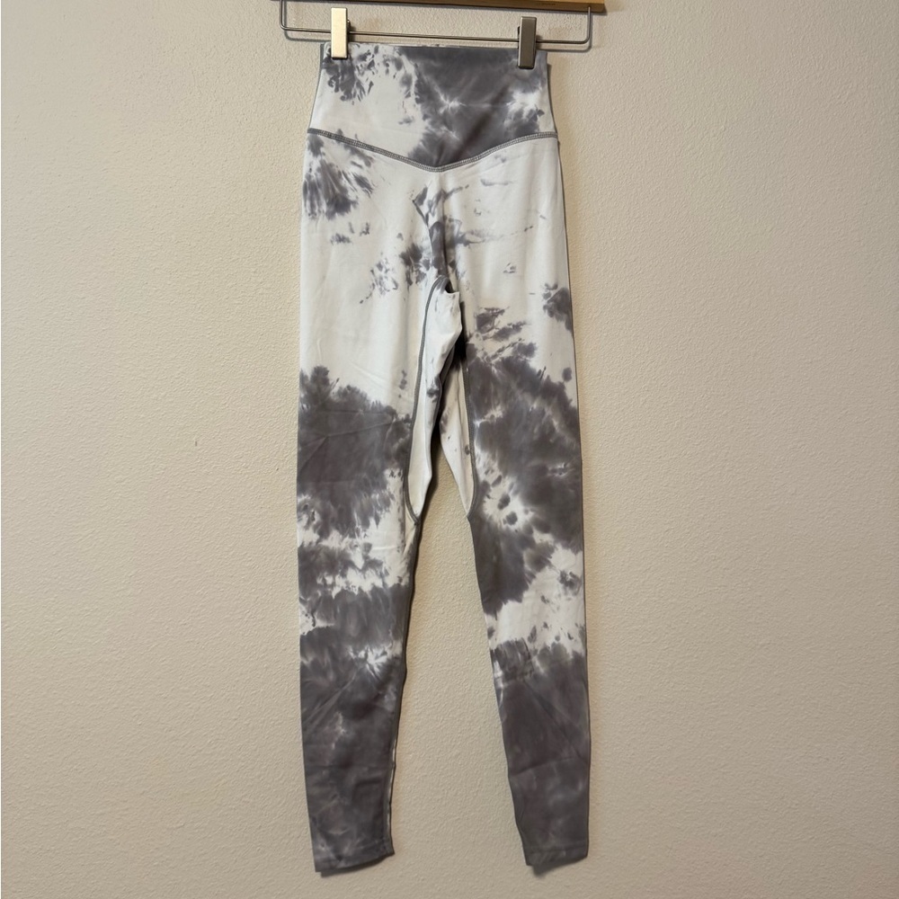 Balance Athletic Leggings - Black white Tie-Dye